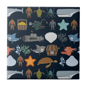 Havinvånaremönster 1 kakelplatta