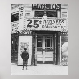 Havlins teater, 1910. Vintage Photo Poster