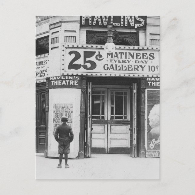 Havlin's Theatre, 1910 Vykort (Framsida)
