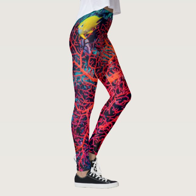 Havminne / Korallrevs scenografi Leggings (Höger)