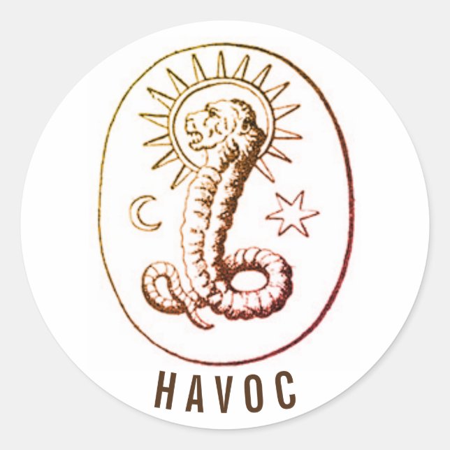 Havoc - DemiyrkSymbol Runt Klistermärke (Framsida)