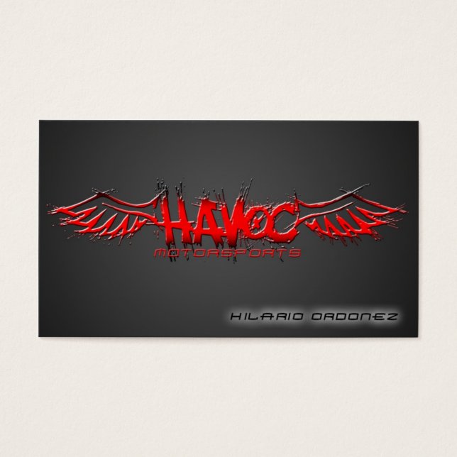 Havoc Motorsport (NM) Visitkort (Framsidan)