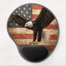 Havörn Amerikansk Flagga Grunge Gel Musmatta