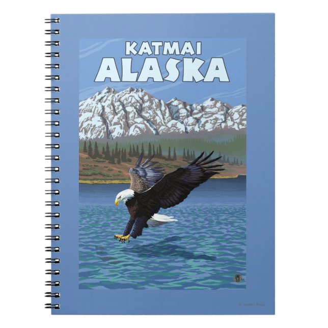 Havörn Dykande - Katmai, Alaska Anteckningsbok (Framsidan)