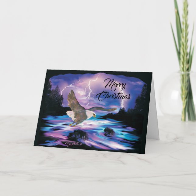 Havörn Kristallkort för julen Helgkort (Framsida)