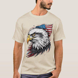 Havörn med amerikansk flagga – detaljerad konst t shirt