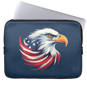 Havörnspresent för honom – USA Patriotisk konst Laptop Fodral