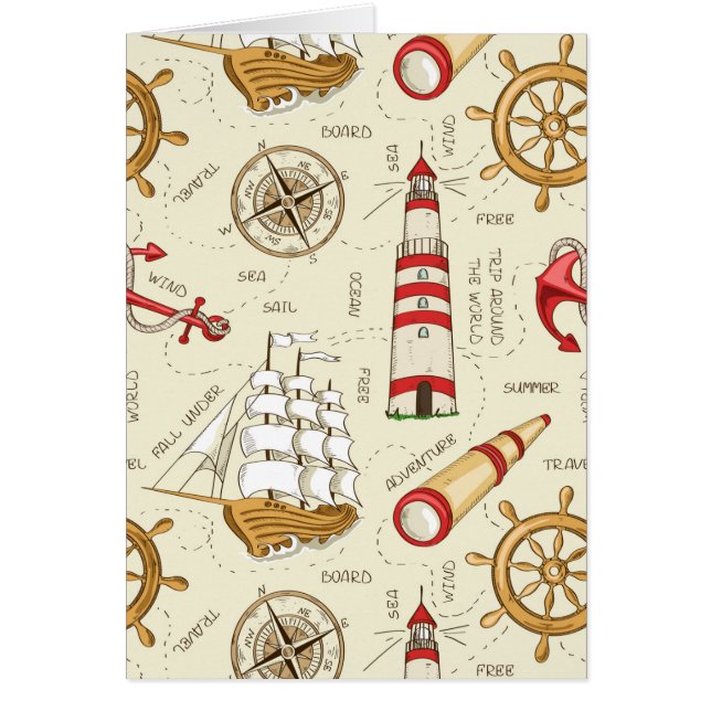 Havplats Hälsningskort (Framsidan)