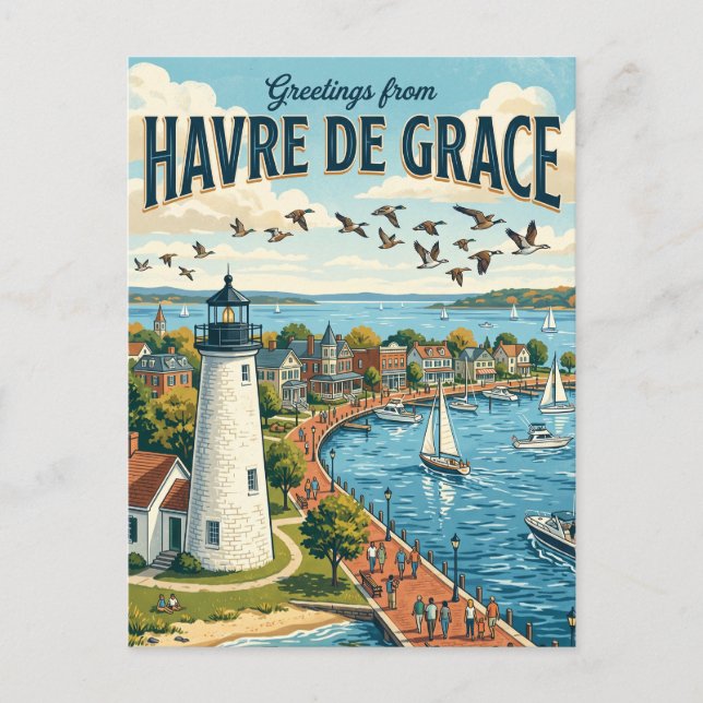 Havre de Grace Maryland Vykort (Framsida)