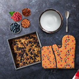 Havre, frukter och nöt orange