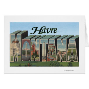 Havre MontanaLarge brev ScenesHavre, MT Hälsningskort