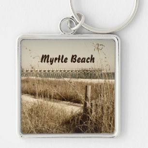 Havre på Dunes vid Myrtle Beach Fyrkantig Silverfärgad Nyckelring