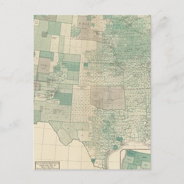Havre per besådd hektar vykort (Framsida)