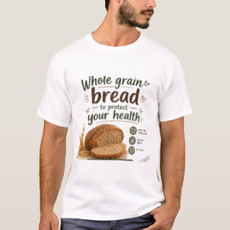 Havrebröd med fullkorn Hälsosam näringsdesign T Shirt