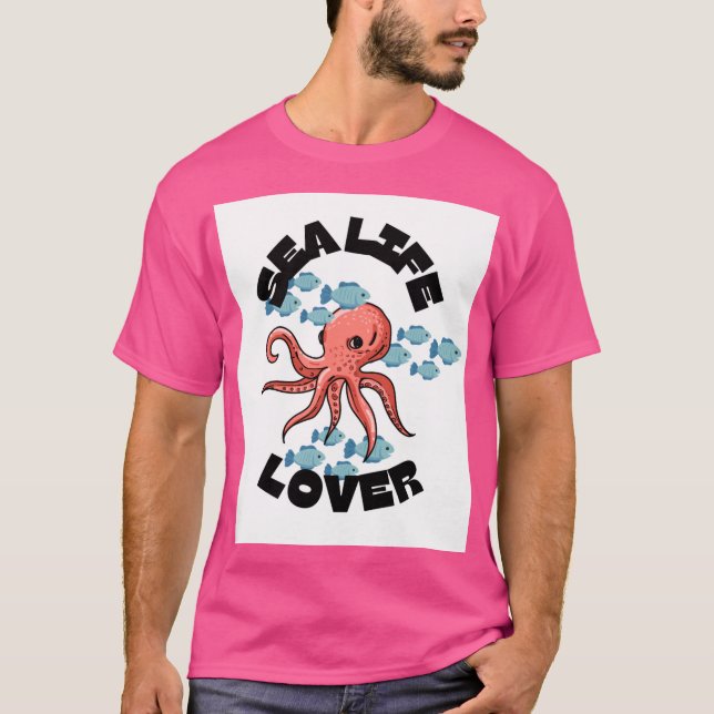 havs - älskare bläckfisk t shirt (Framsida)