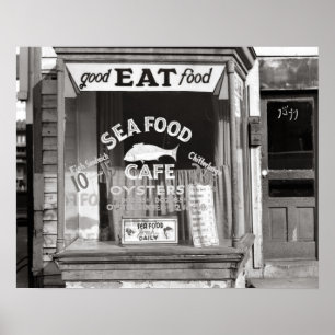 Havs- Cafe, 1937. Vintagefoto Poster