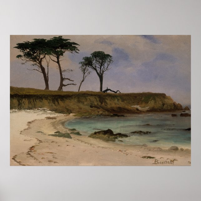 Havs Cove av Albert Bierstadt Affisch (Framsidan)