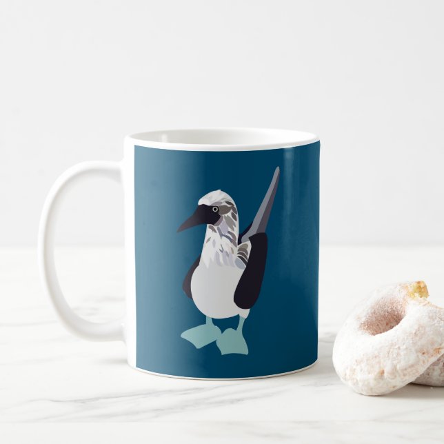 Havs fågel Blåfota Havsfågel  Kaffemugg (Med munk)