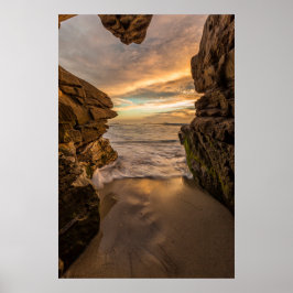 Havs grotta vid Windansea Beach Poster