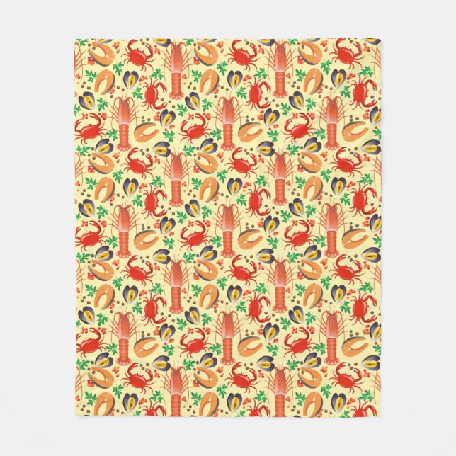 Havs- mönster fleecefilt (Framsidan)