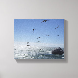 Havs- och guldfisken Wrapped Canvas
