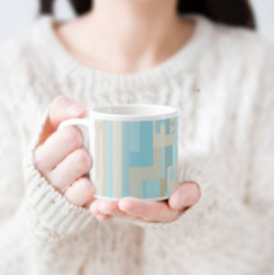 Havs- och sandtoner abstrakt mönster espresso mugg espressomugg
