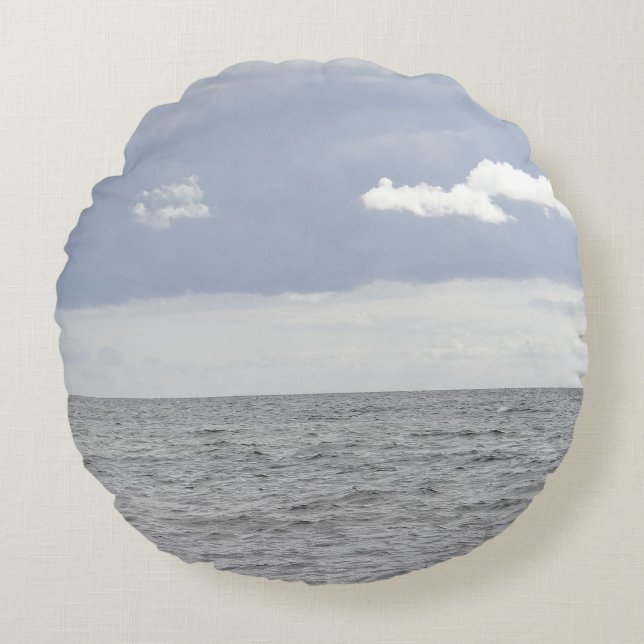 Havs- och söt moln rund kudde (Framsidan)