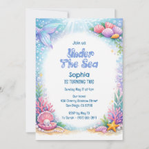 Havs Sjömansflickor Under Havet Andra Födelsedagen