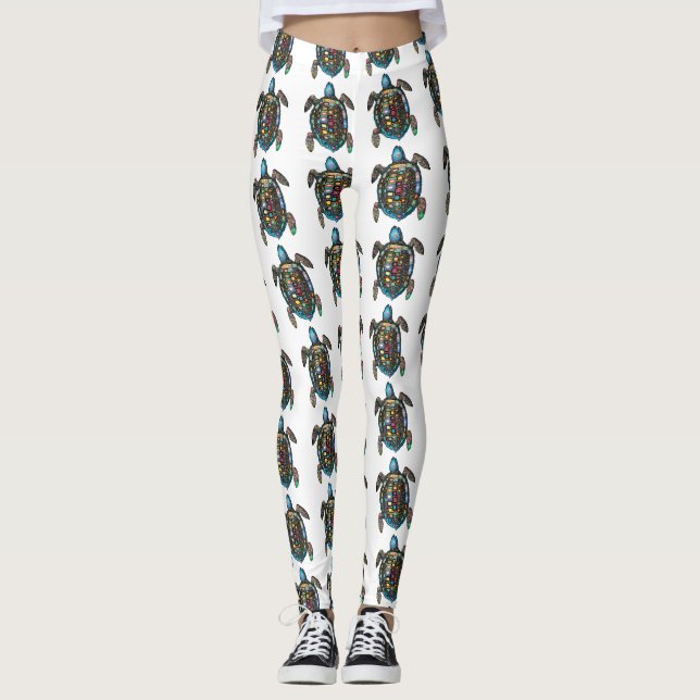 Havs sköldpaddor Thunder_Cove Leggings (Framsida)