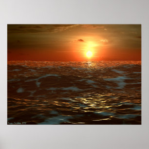 Havs solnedgång poster