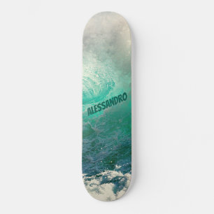 Havs våg & Ditt namn Skateboard