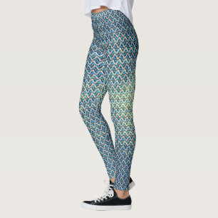 Havs vågor Abstrakt mönsterdesign 1312 Leggings