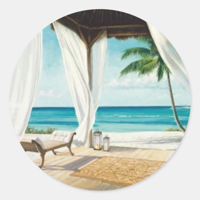 havsabborre runt klistermärke (Framsida)