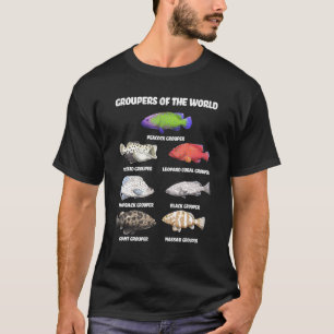 Havsabborrfiskar Från Hela Världen Pedagogisk Fisk T Shirt