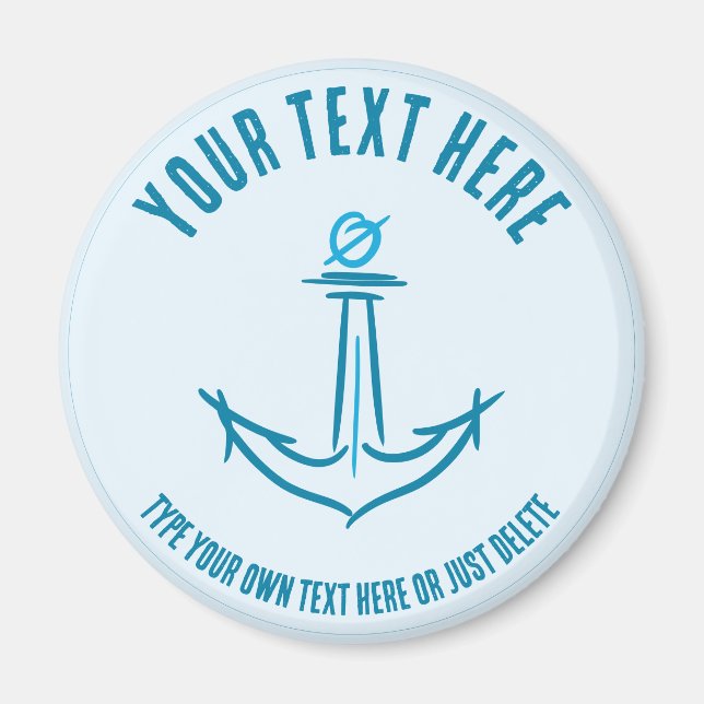 Havsankare. Mall för speditör Magnet (Framsidan)