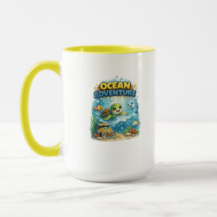Havsaventeuer Söt Havssköldpadda Kaffe Mugg
