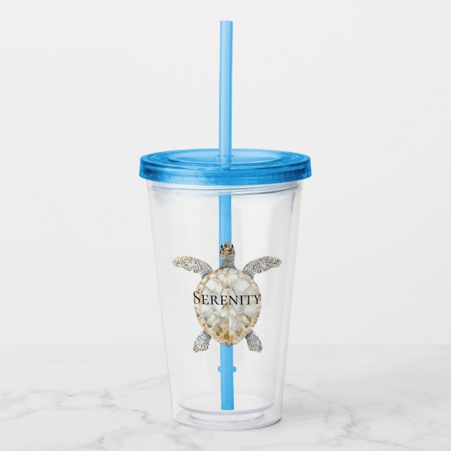 Havsbadskust Havssköldpadda Take Away Mugg (Framsida)