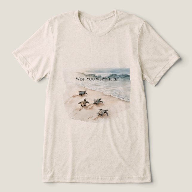 Havsbadskust Havssköldpaddor T Shirt (Design Framsida)