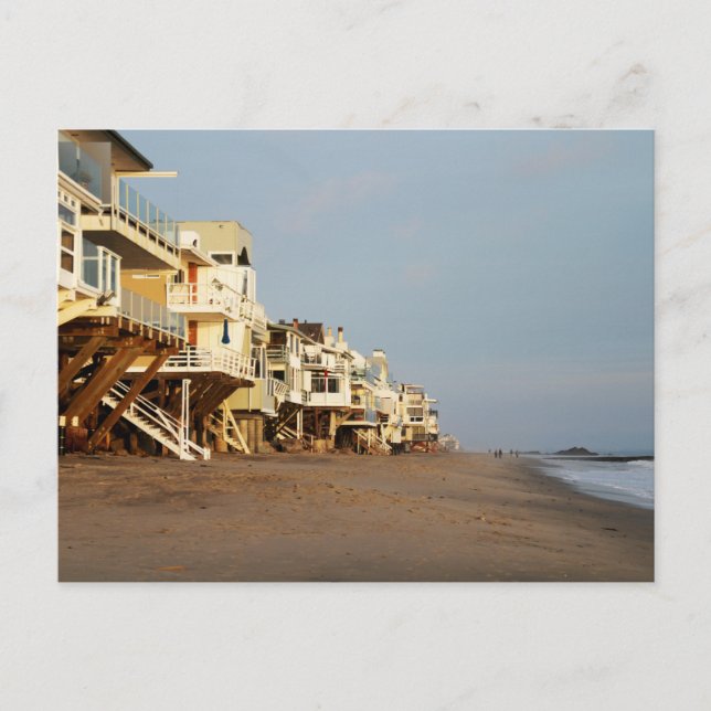 Havsbadsvy, Malibu, California vykort (Framsida)