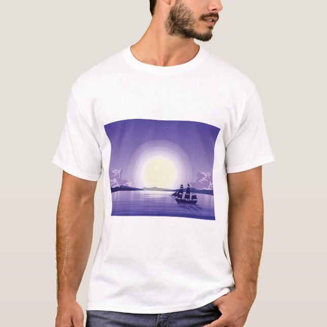 Havsbakgrund T Shirt (Framsida)