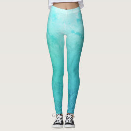 Havsbaljväxter, blåa Anpassningsbar Leggings