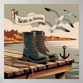 Havsbanderoll Vintage Poster