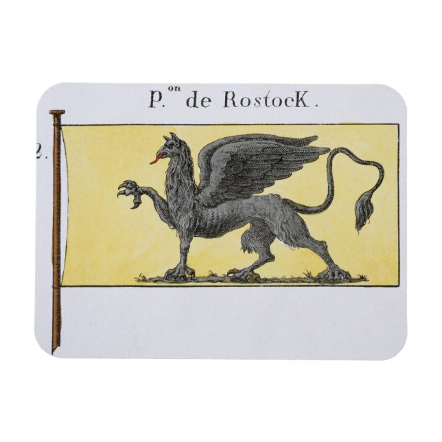 Havsbaserad Flagga med Griffin Emblem som beteckna Magnet (Horisontell)