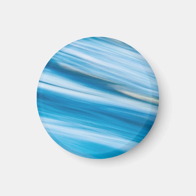 Havsblå Abstrakt Magnet (Framsidan)