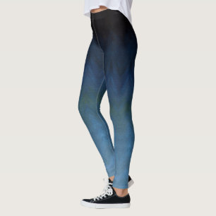 Havsblå baljväxter (Canvas Blue Legging Byxor)
