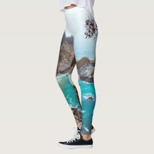 Havsblå baljväxter leggings