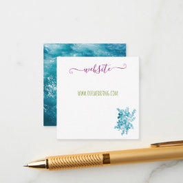 Havsblå Blommig Bröllopsföljekort Tilläggskort