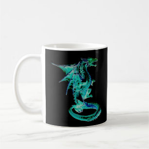 Havsblå Drakfantasi Magiskt Kaffe Kaffemugg