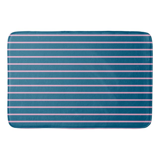 Havsblå Färg-minimalistisk modern slätten Badrumsmatta (Framsidan)