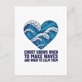 Havsblå Kristus och vinkar design Helg Vykort